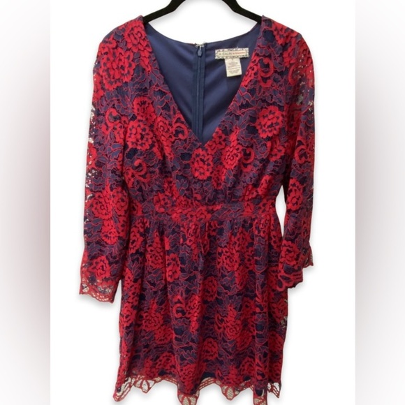 Flying Tomato Dresses & Skirts - A. Calin by Flying Tomato Red Lace Overlay Size S